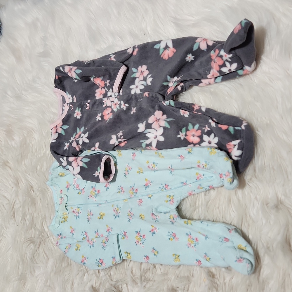 Carters floral pajamas- 3 months